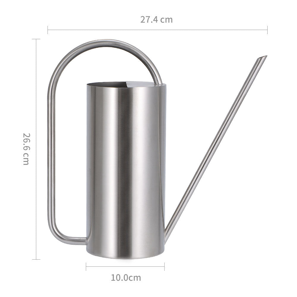 Long-Spout Metal Watering Can with Water Sprayer, 1.5L