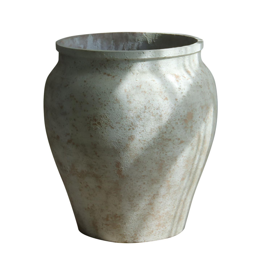 Retro Cement Large Jar Decorative Planter (Stone)
