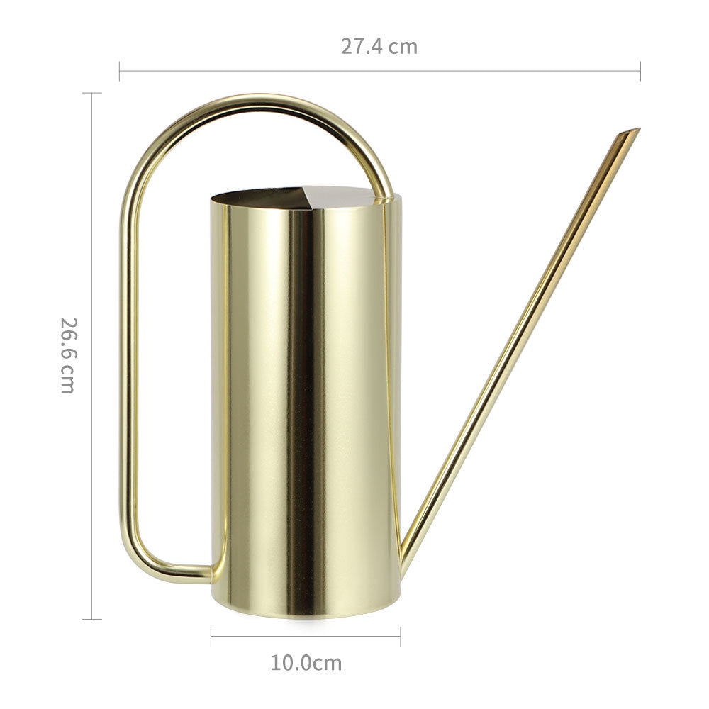 Long-Spout Metal Watering Can with Water Sprayer, 1.5L