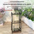 3-Tier Metal Garden Cart Storage Rack