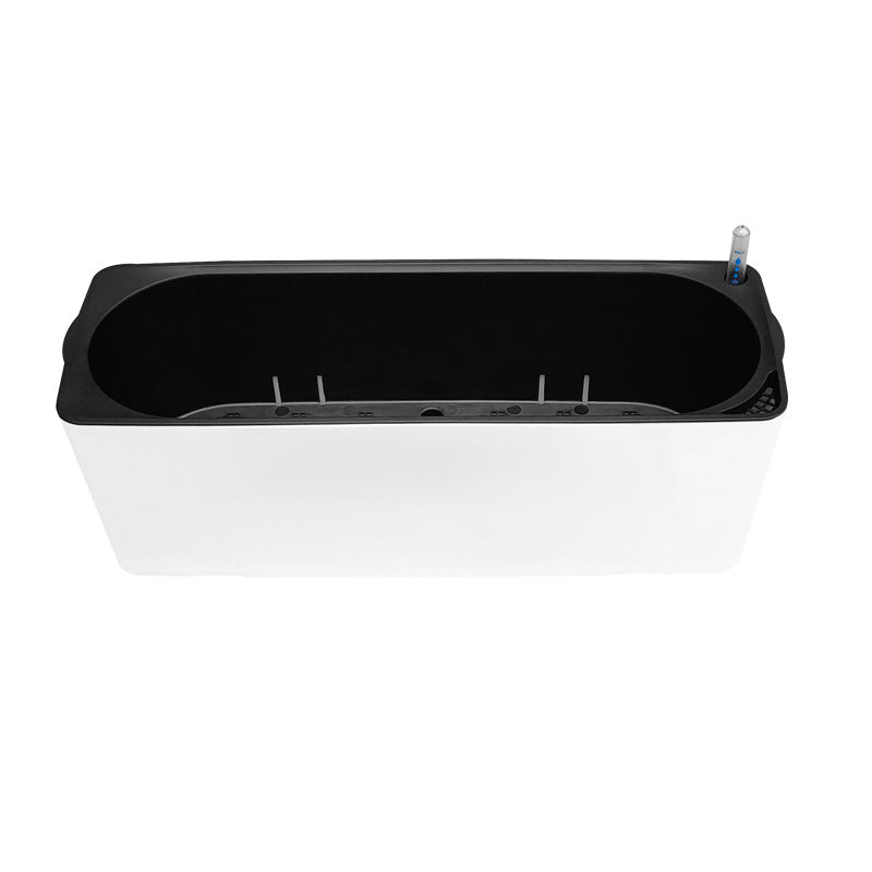 Rectangular Plastic Self-Watering Lazy Planter for Balcony Vegetables