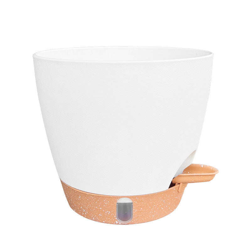 Self-Watering Plastic Flower Pot with Wick & Spout
