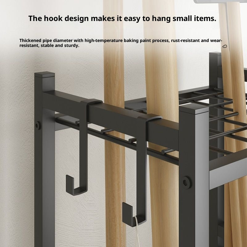 3-Tier Metal Garden Cart Storage Rack