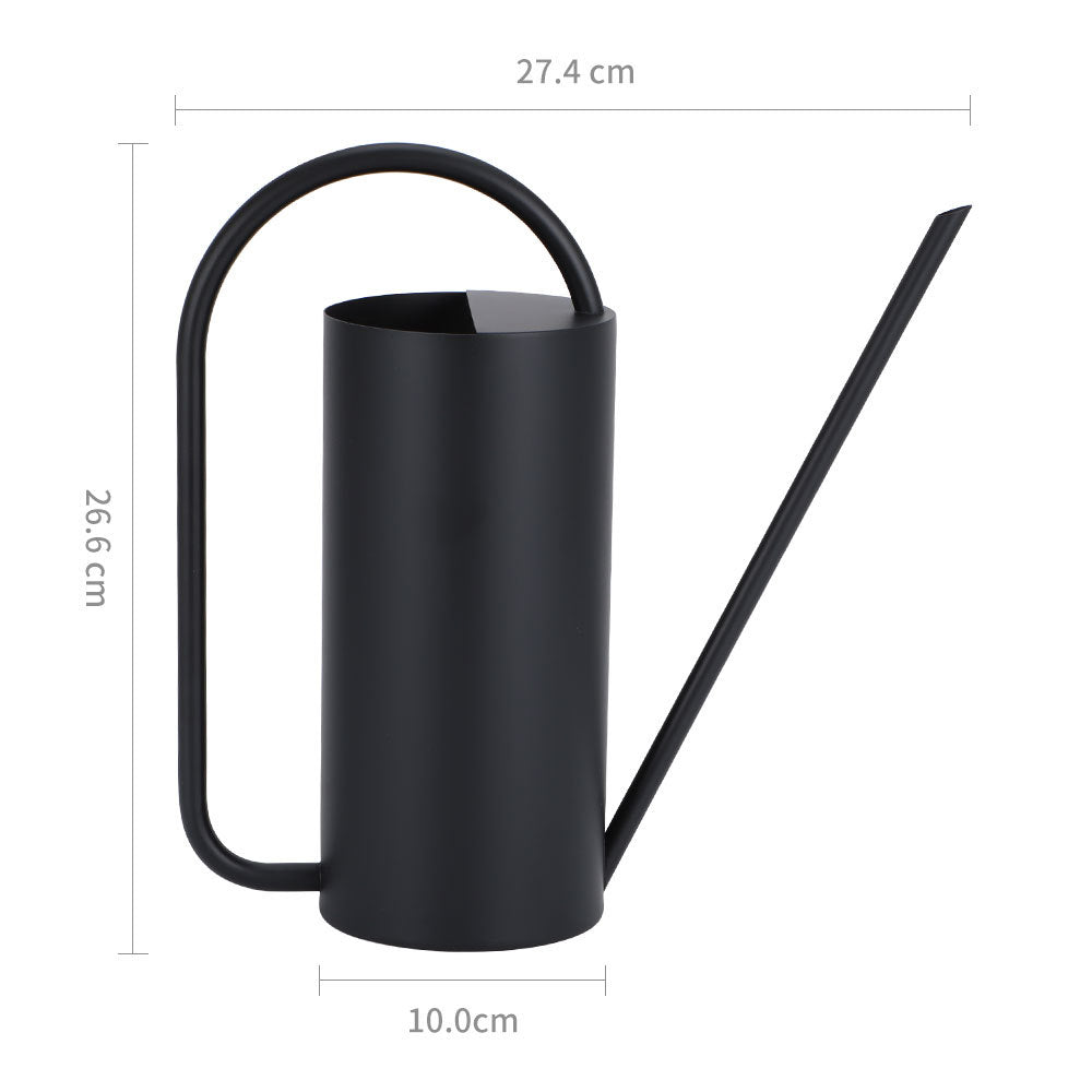 Long-Spout Metal Watering Can with Water Sprayer, 1.5L