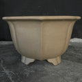 Purple Clay Flower Pot Tall Planter Ceramic Cylinder