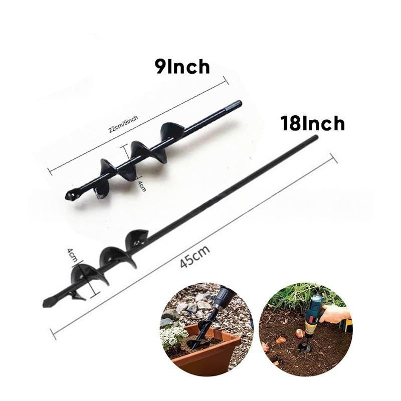 Garden Soil-Aerating Auger Twist Drill Bit (Metal)