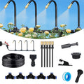 DIY Drip Irrigation Kit with Hose, Nozzles & T-Connectors (Plastic/Metal)