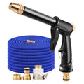 High-Pressure Car Wash Water Gun Set with Telescopic Hose & Foam Nozzle