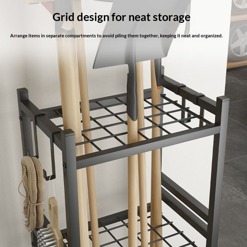 3-Tier Metal Garden Cart Storage Rack