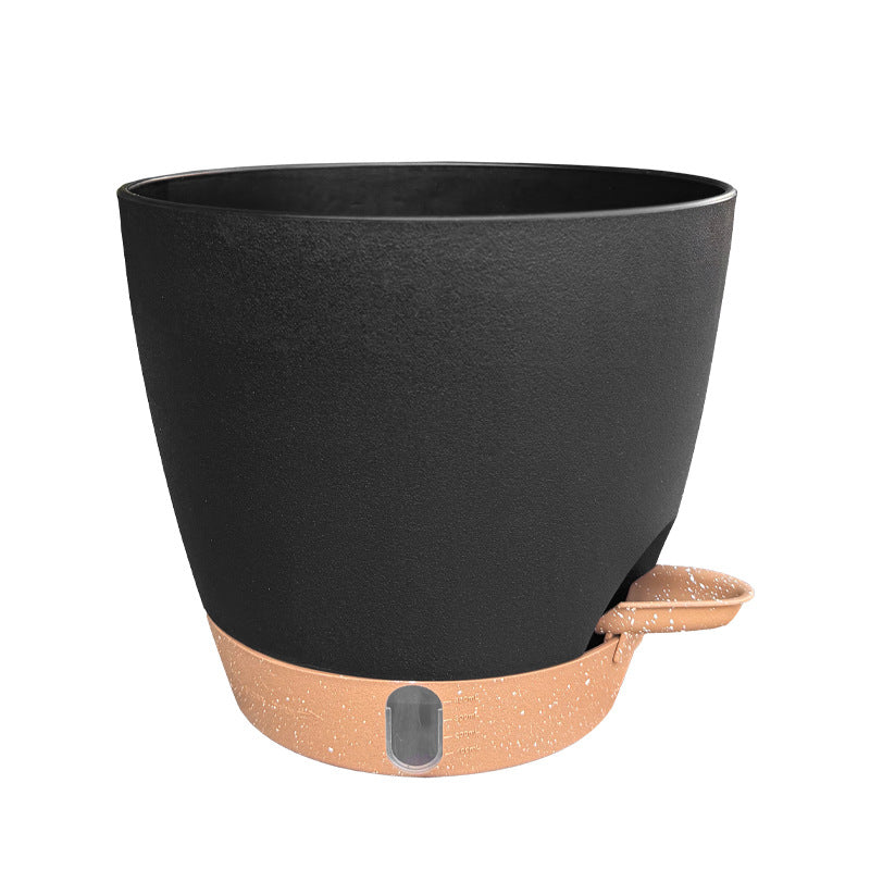 Self-Watering Plastic Flower Pot with Wick & Spout